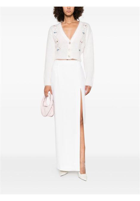 White floral-embroidered button cardigan Alessandra Rich - women ALESSANDRA RICH | FABX4183K46039001